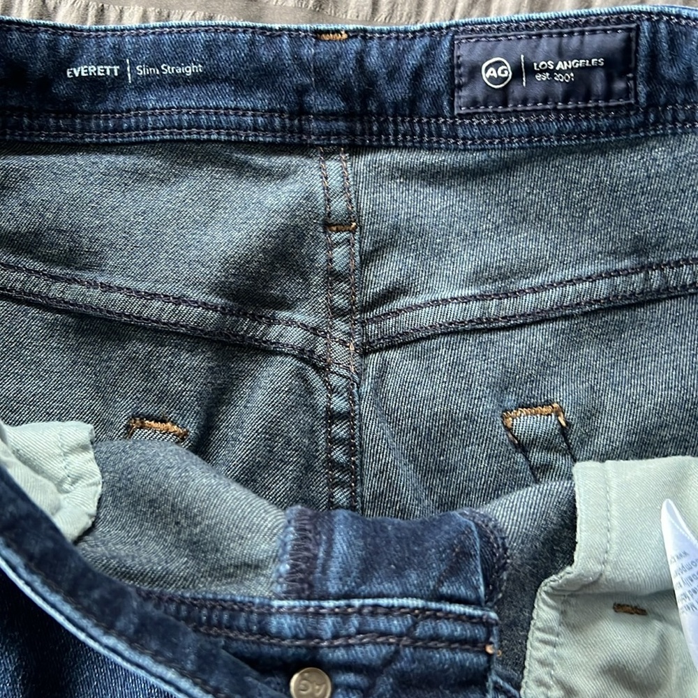 AG The Everett Slim Straight Denim Jean Mens Sz 36 x 32 - Picture 8 of 15